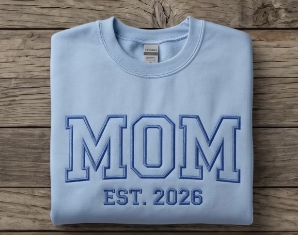 MOM EST 2026 embroidered sweatshirt